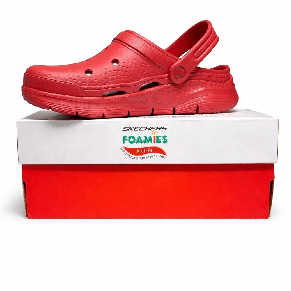 Skechers Men’s Valient Foamies Arch Fit Red size 8